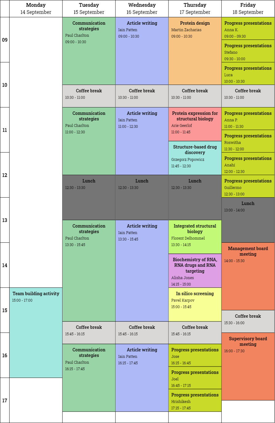 Schedule Workshop 3